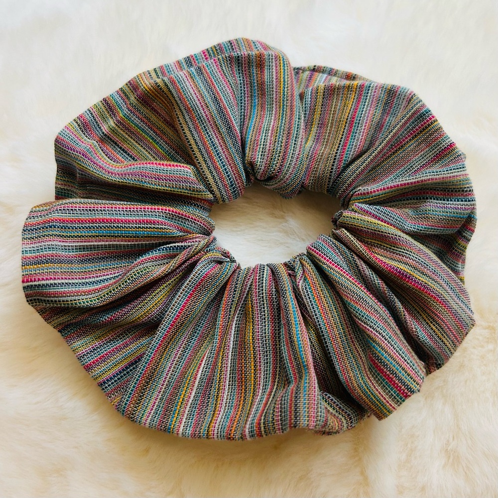 FREE Handmade Scrunchie Multicolor Striped